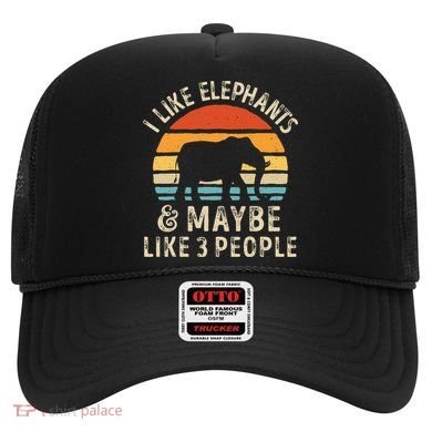 I Like Elephants And Maybe Like 3 People Elephant Retro Hat