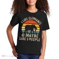 I Like Elephants And Maybe Like 3 People Elephant Retro Kids T-Shirt thumb 2