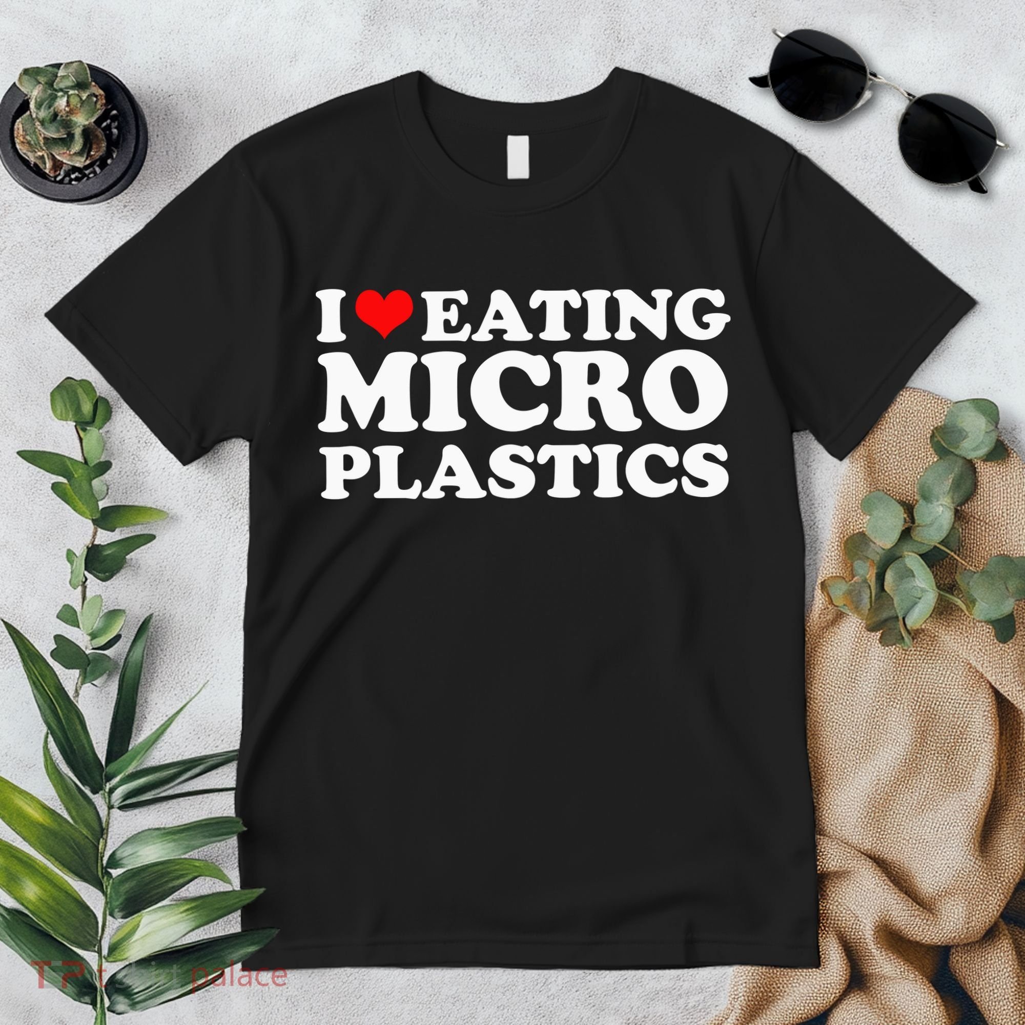 I Love Eating Microplastics Heart To Eat Micro Plastic Premium T-Shirt