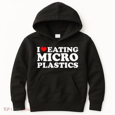 I Love Eating Microplastics Heart To Eat Micro Plastic Kids Hoodie