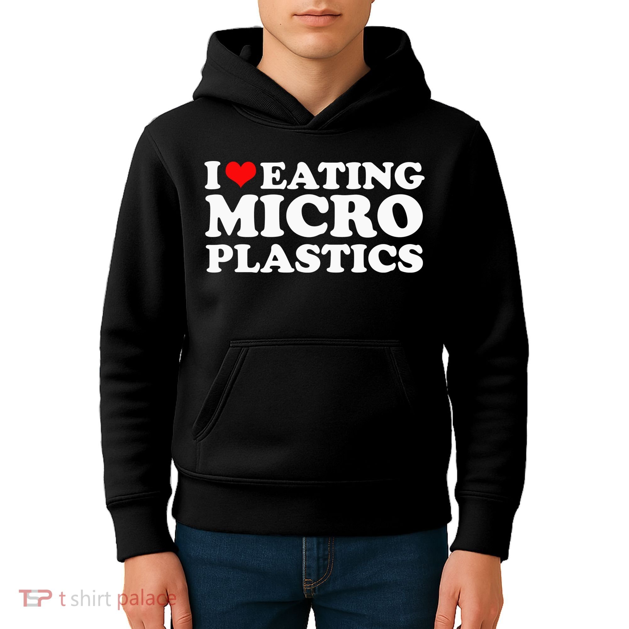I Love Eating Microplastics Heart To Eat Micro Plastic Kids Hoodie