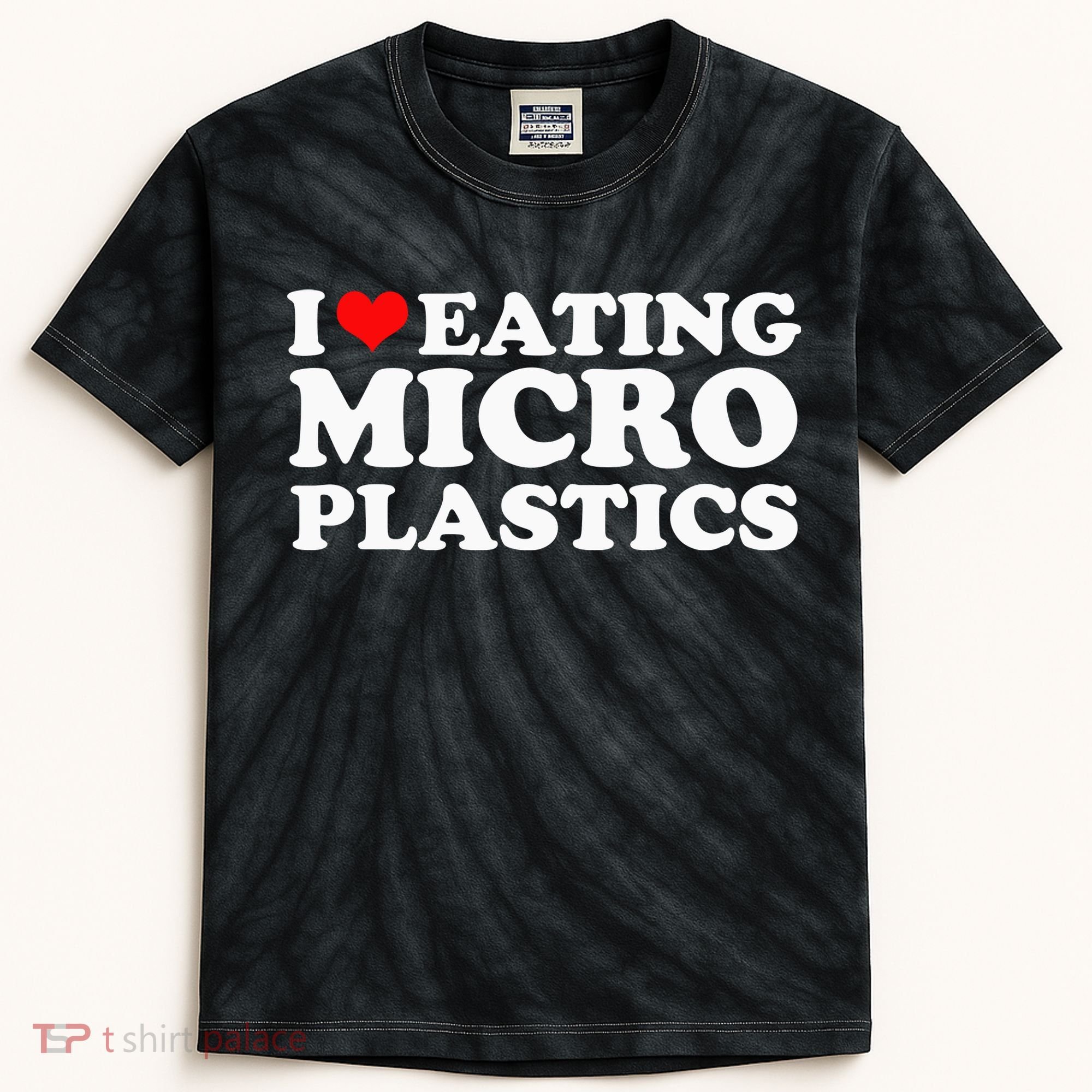 I Love Eating Microplastics Heart To Eat Micro Plastic Kids Tie-Dye T-Shirt