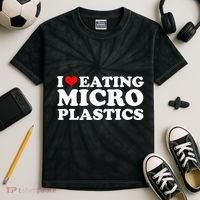 I Love Eating Microplastics Heart To Eat Micro Plastic Kids Tie-Dye T-Shirt thumb 2