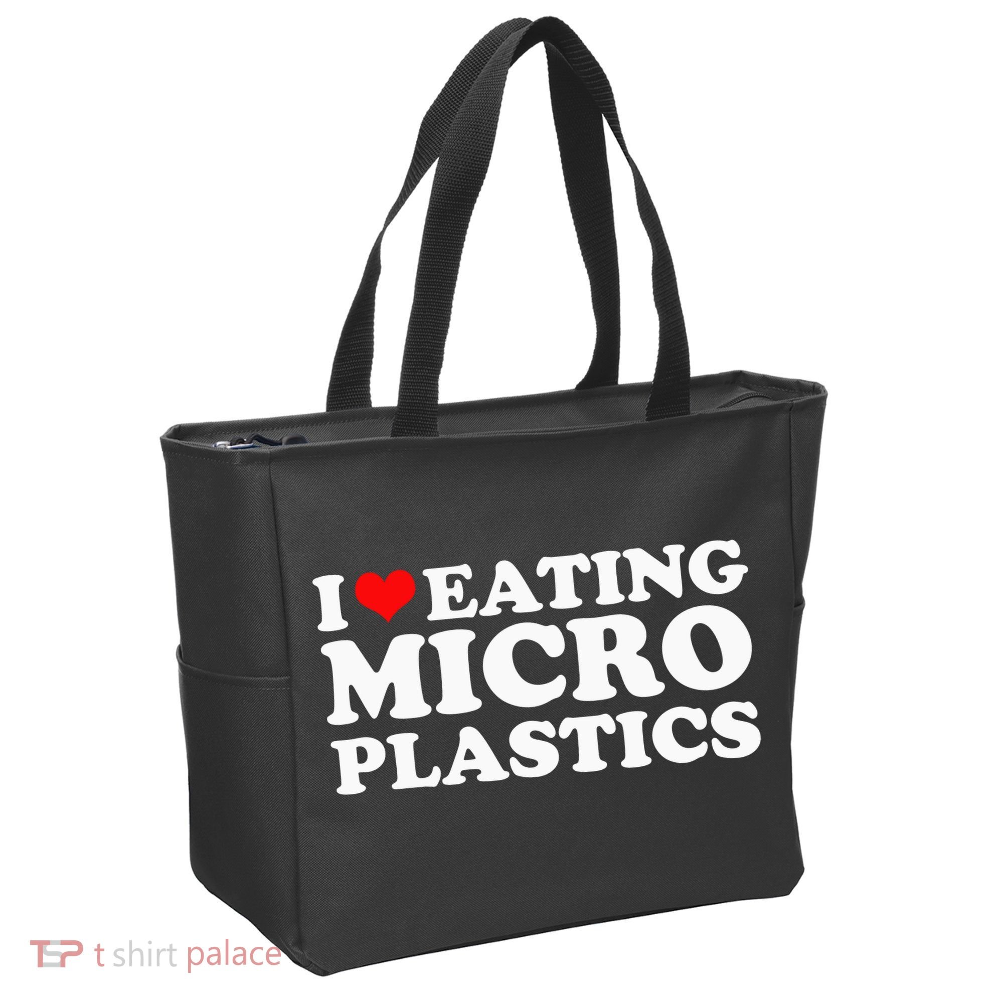 I Love Eating Microplastics Heart To Eat Micro Plastic Tote Bag
