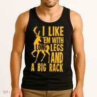 I Like Em With Long Legs And Big Rack Deer Hunting Premium Tank Top thumb 3