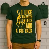 I Like Em With Long Legs And Big Rack Deer Hunting Premium T-Shirt thumb 6