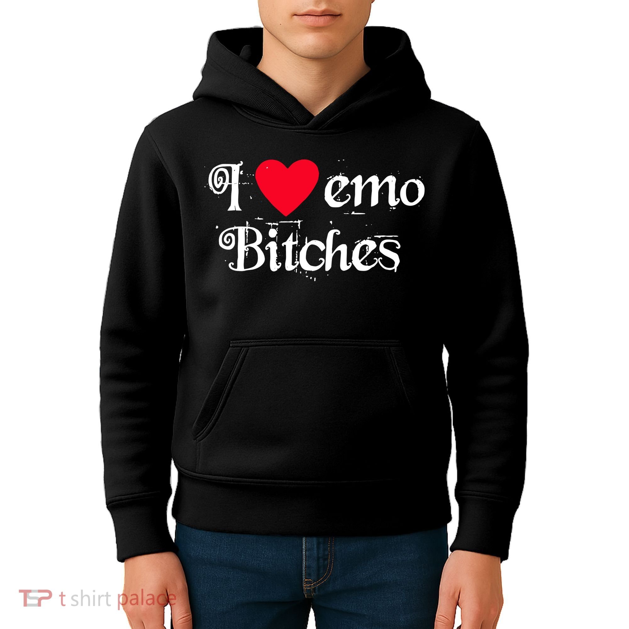 I Love Emo Bitches Kids Hoodie