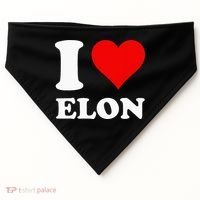 I Love Elon USA-Made Doggie Bandana thumb 0