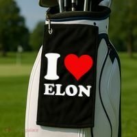 I Love Elon Golf Towel thumb 2