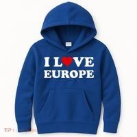 I Love Europe Great Gift Kids Hoodie thumb 0