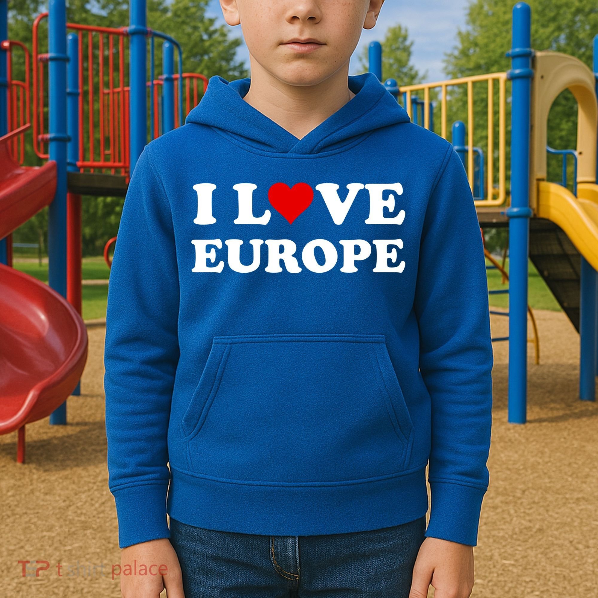 I Love Europe Great Gift Kids Hoodie