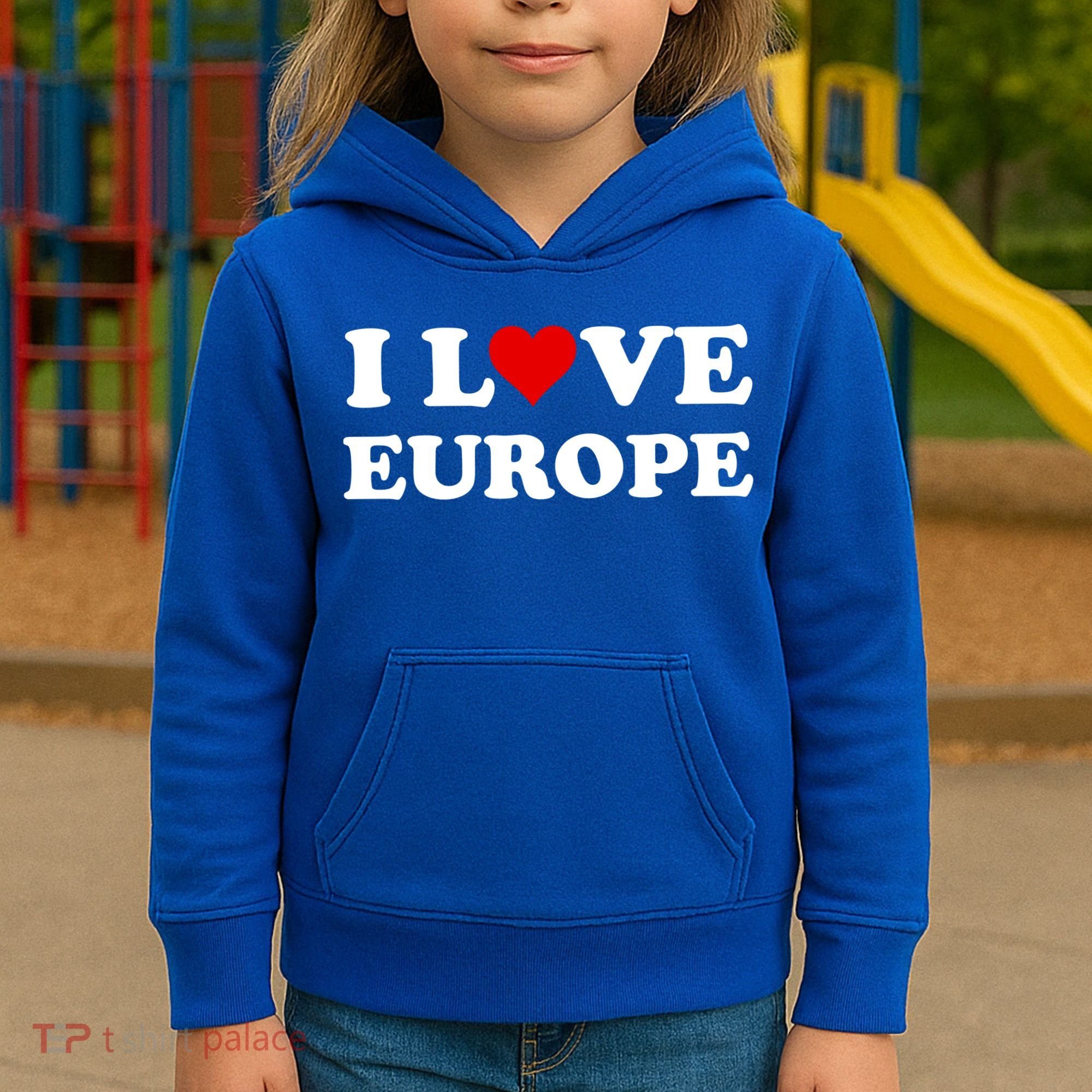 I Love Europe Great Gift Kids Hoodie