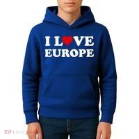 I Love Europe Great Gift Kids Hoodie thumb 4