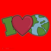 I Love Earth Nature Santa Hat thumb 1