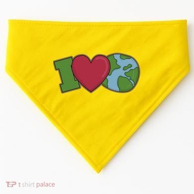 I Love Earth Nature USA-Made Doggie Bandana