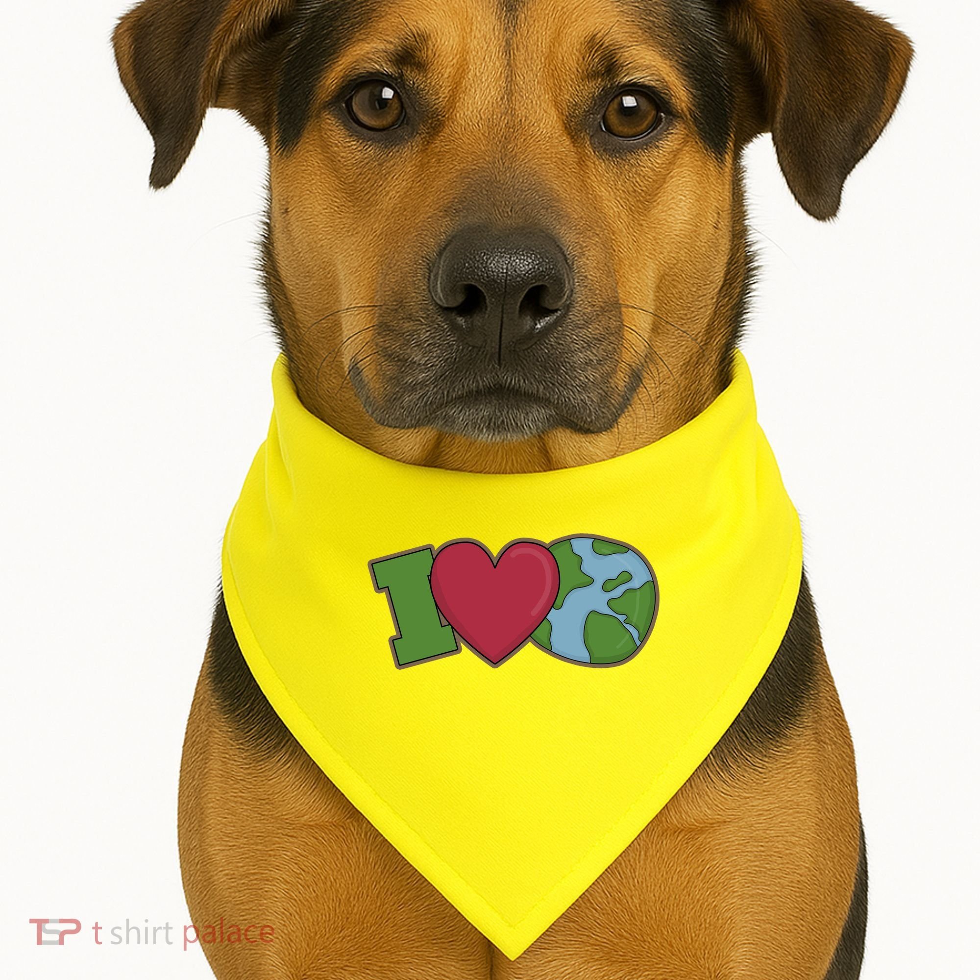 I Love Earth Nature USA-Made Doggie Bandana
