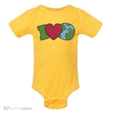 I Love Earth Nature Baby Bodysuit