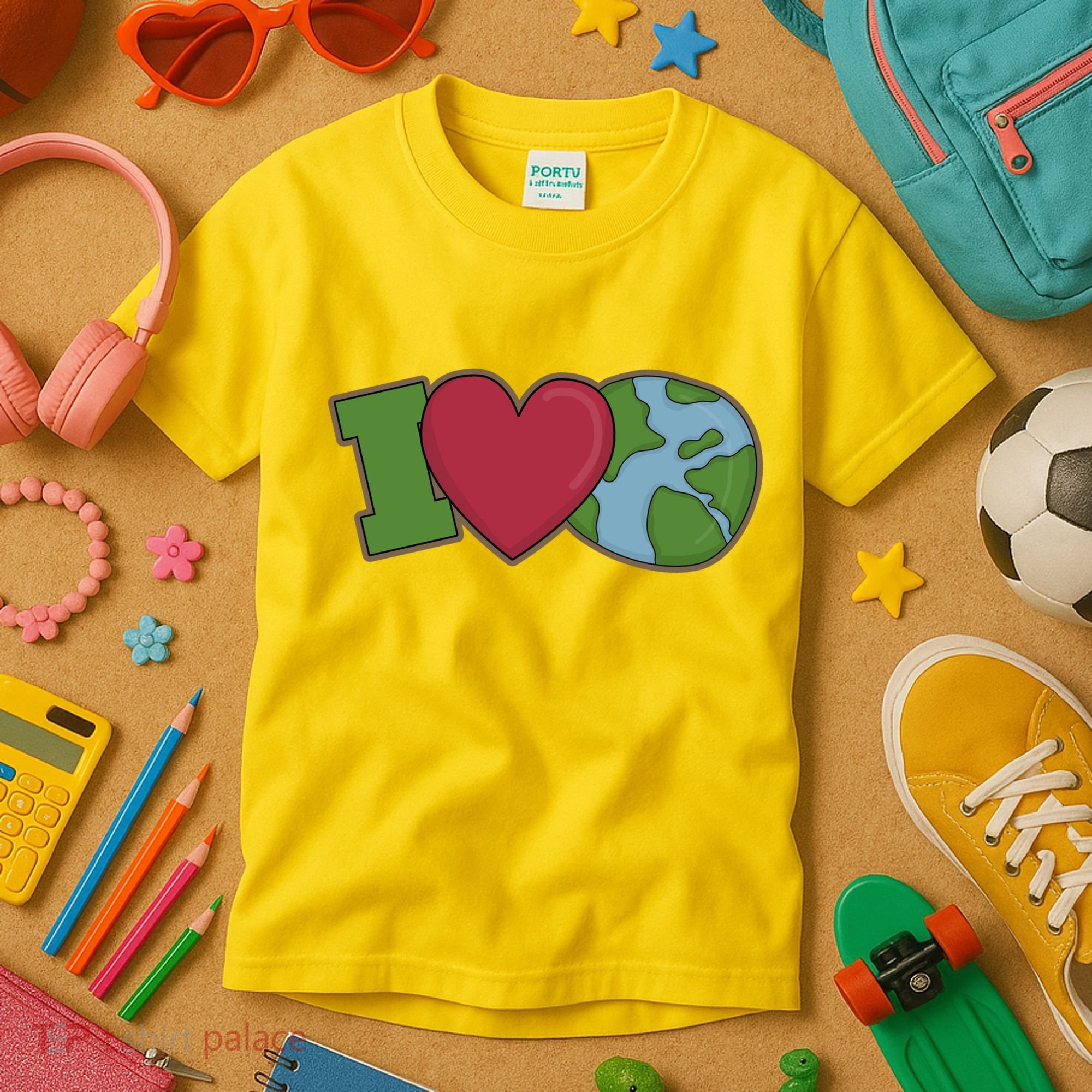 I Love Earth Nature Kids T-Shirt