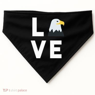 I Love E.agles Funny American Bald Eagle Lover Bird USA-Made Doggie Bandana