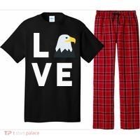I Love E.agles Funny American Bald Eagle Lover Bird Pajama Set thumb 0