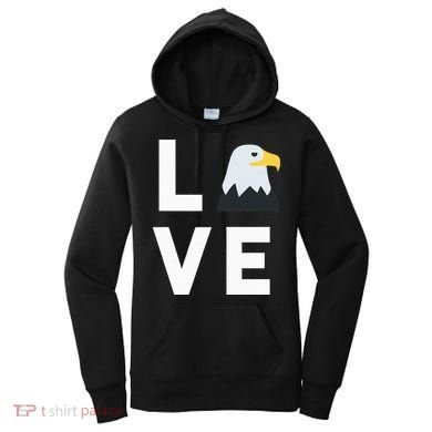 I Love E.agles Funny American Bald Eagle Lover Bird Women's Hoodie