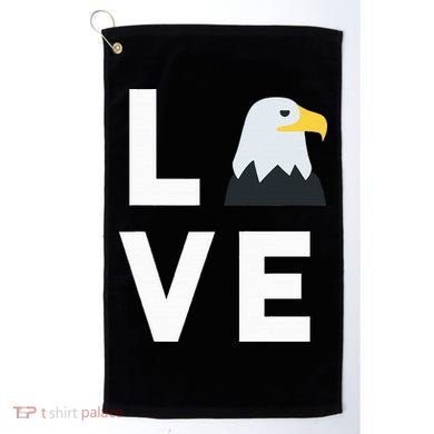I Love E.agles Funny American Bald Eagle Lover Bird Golf Towel