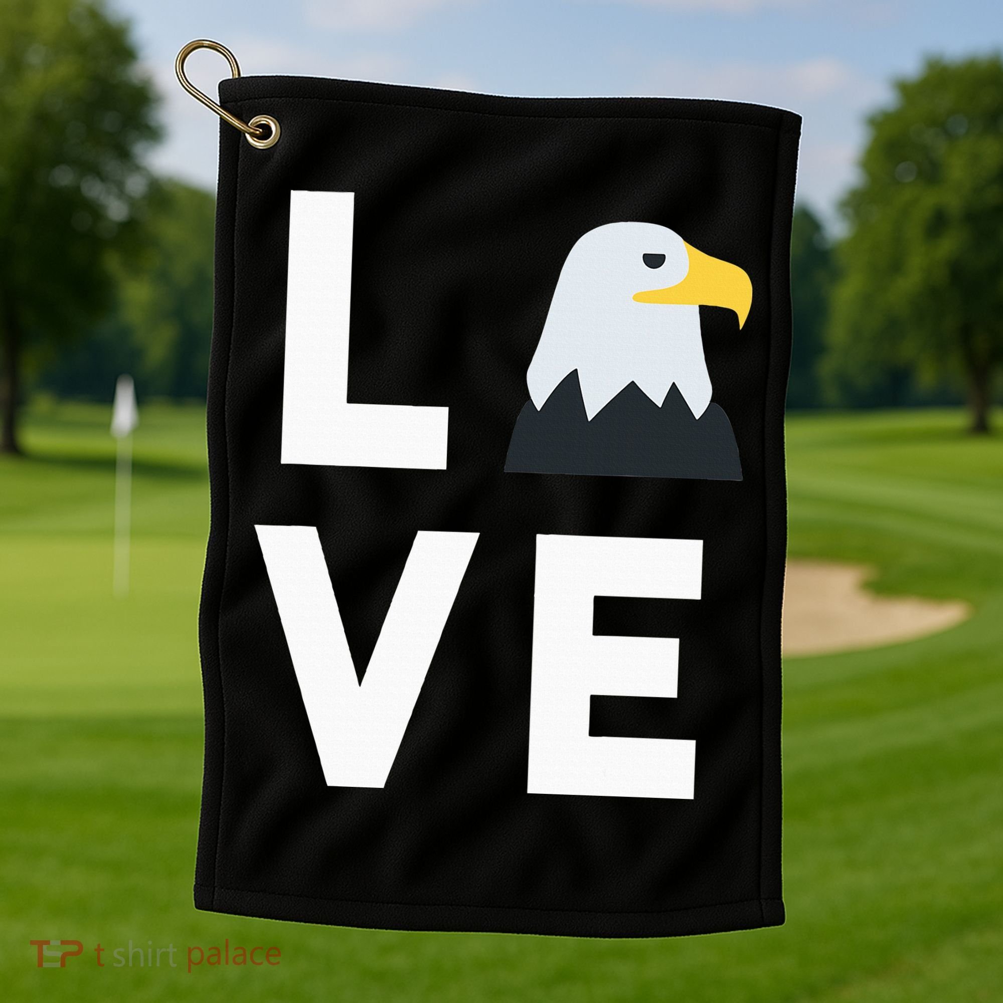 I Love E.agles Funny American Bald Eagle Lover Bird Golf Towel
