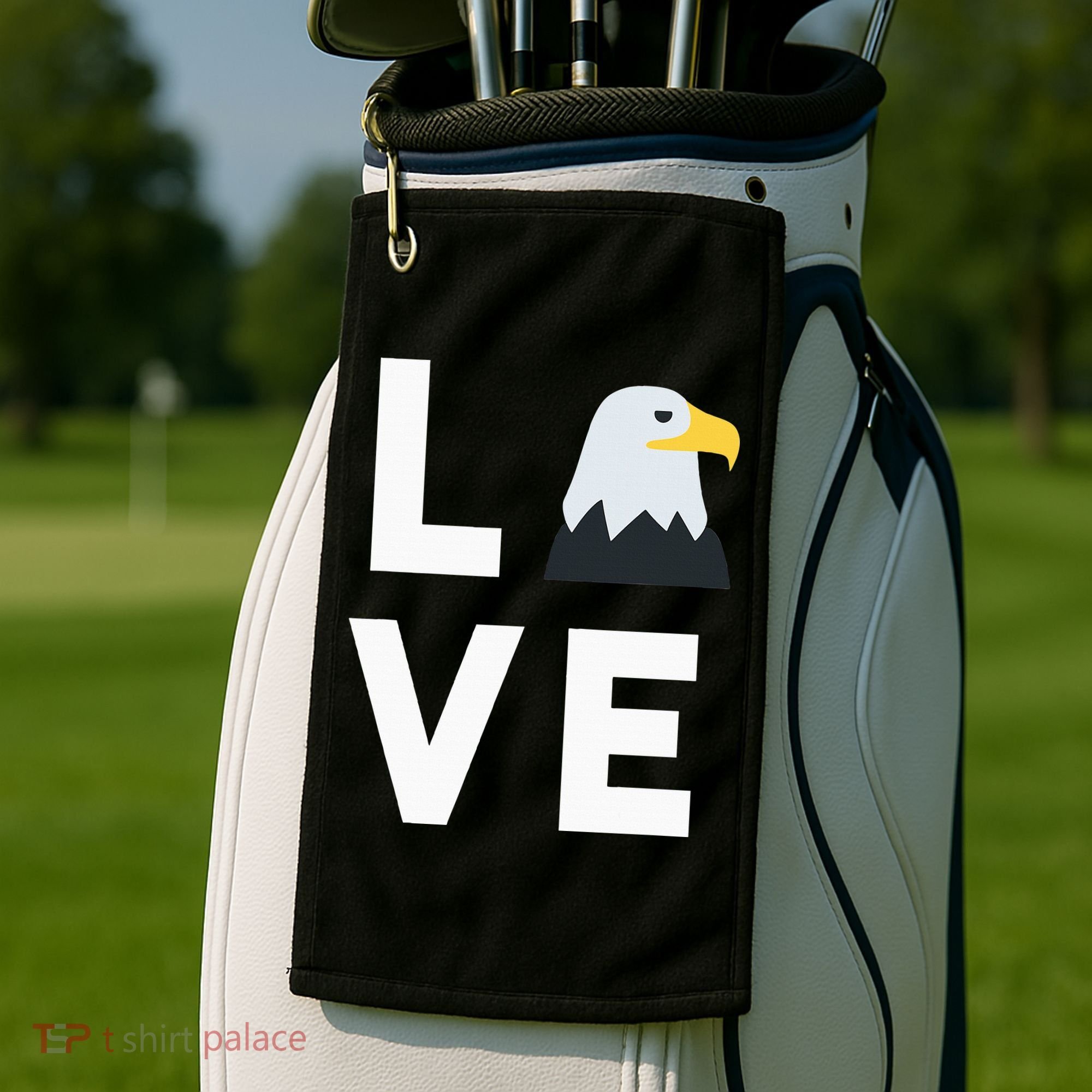 I Love E.agles Funny American Bald Eagle Lover Bird Golf Towel