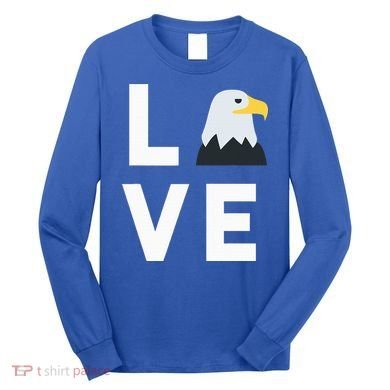 I Love E.agles Funny American Bald Eagle Lover Bird Long Sleeve Shirt