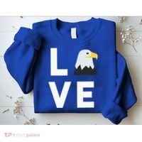 I Love E.agles Funny American Bald Eagle Lover Bird Sweatshirt thumb 2