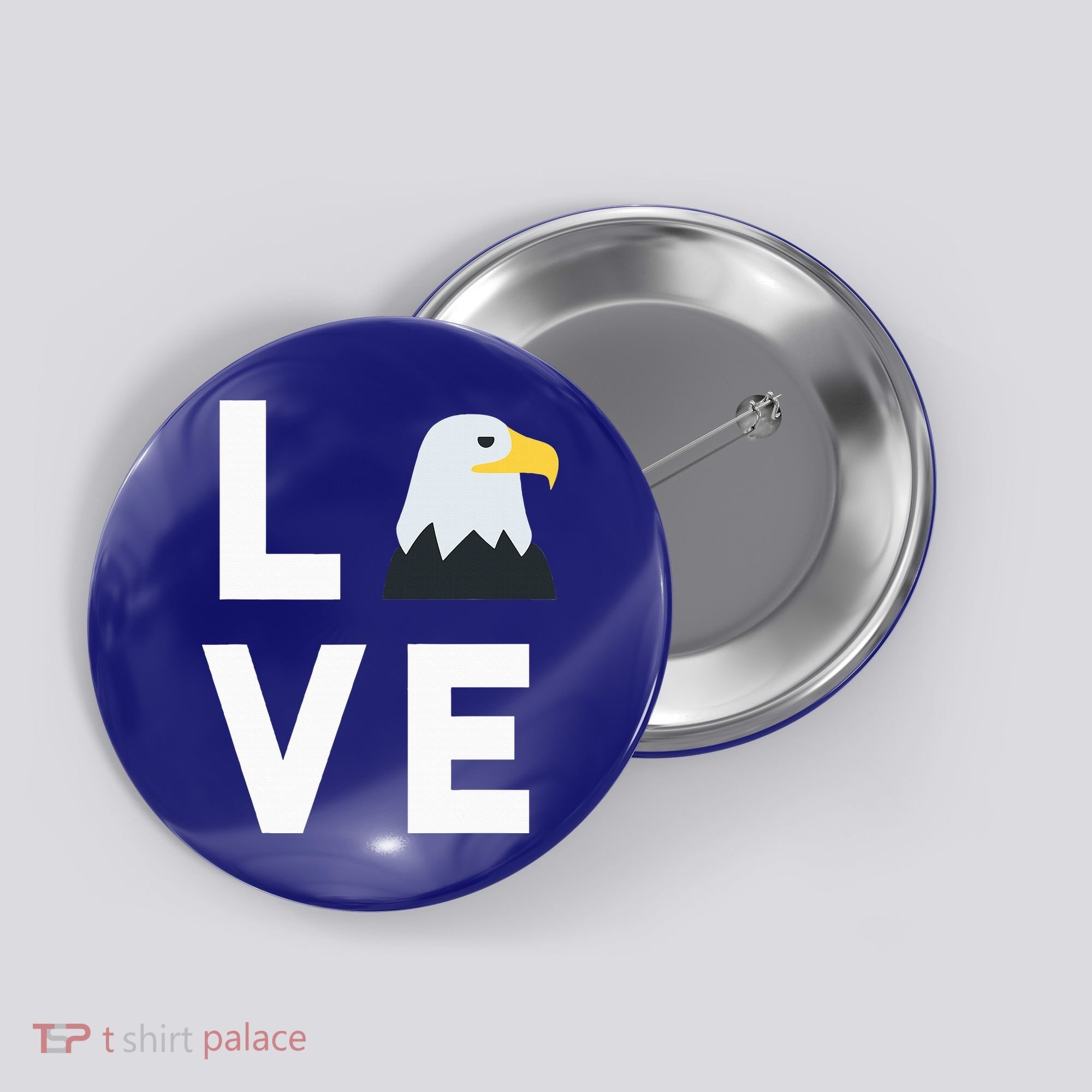 I Love E.agles Funny American Bald Eagle Lover Bird Button