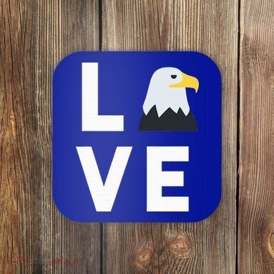 I Love E.agles Funny American Bald Eagle Lover Bird Coaster