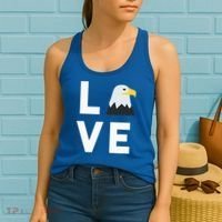 I Love E.agles Funny American Bald Eagle Lover Bird Women's Tank Top thumb 2