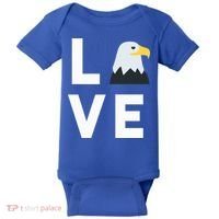 I Love E.agles Funny American Bald Eagle Lover Bird Baby Bodysuit thumb 0