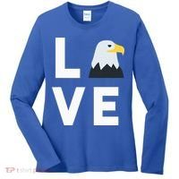 I Love E.agles Funny American Bald Eagle Lover Bird Women's Long Sleeve Shirt thumb 0