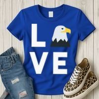 I Love E.agles Funny American Bald Eagle Lover Bird Women's T-Shirt thumb 3
