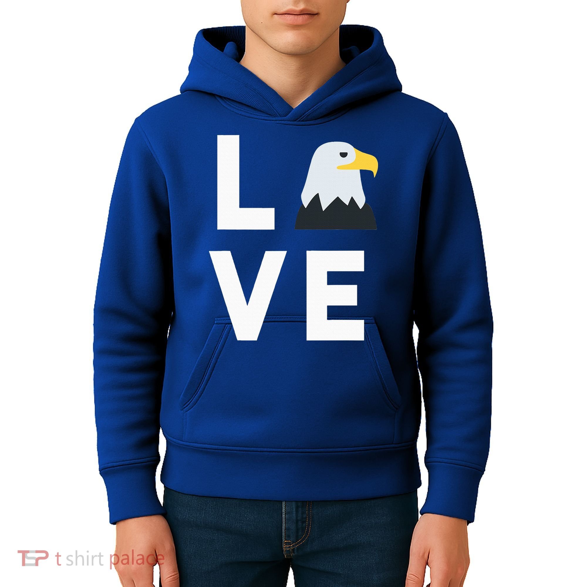 I Love E.agles Funny American Bald Eagle Lover Bird Kids Hoodie