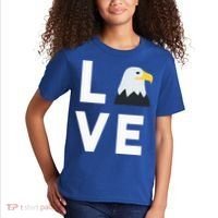 I Love E.agles Funny American Bald Eagle Lover Bird Kids T-Shirt thumb 2