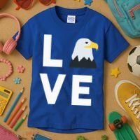 I Love E.agles Funny American Bald Eagle Lover Bird Kids T-Shirt thumb 3