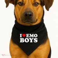 I Love Emo USA-Made Doggie Bandana thumb 1