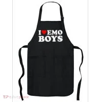 I Love Emo Apron thumb 0