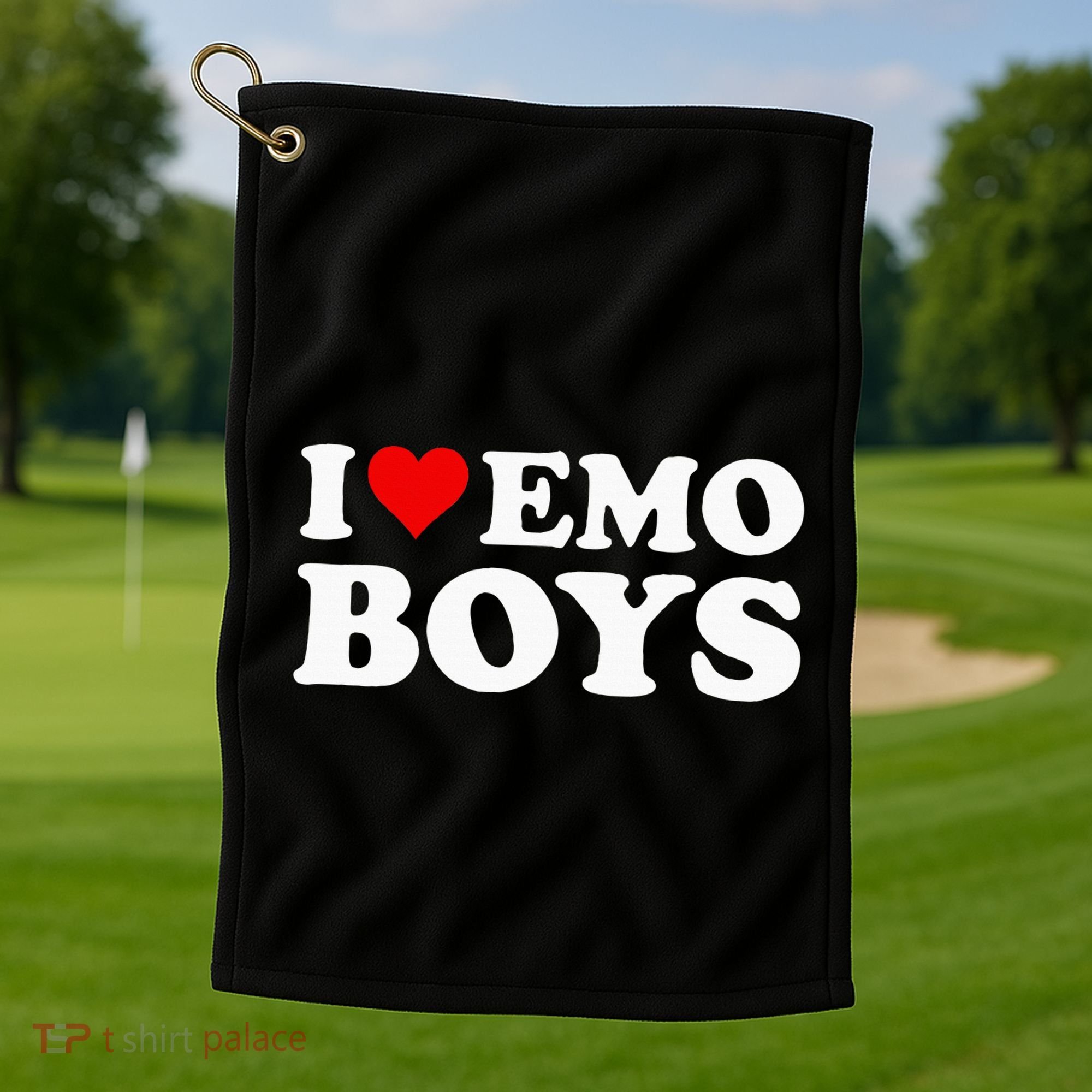 I Love Emo Golf Towel