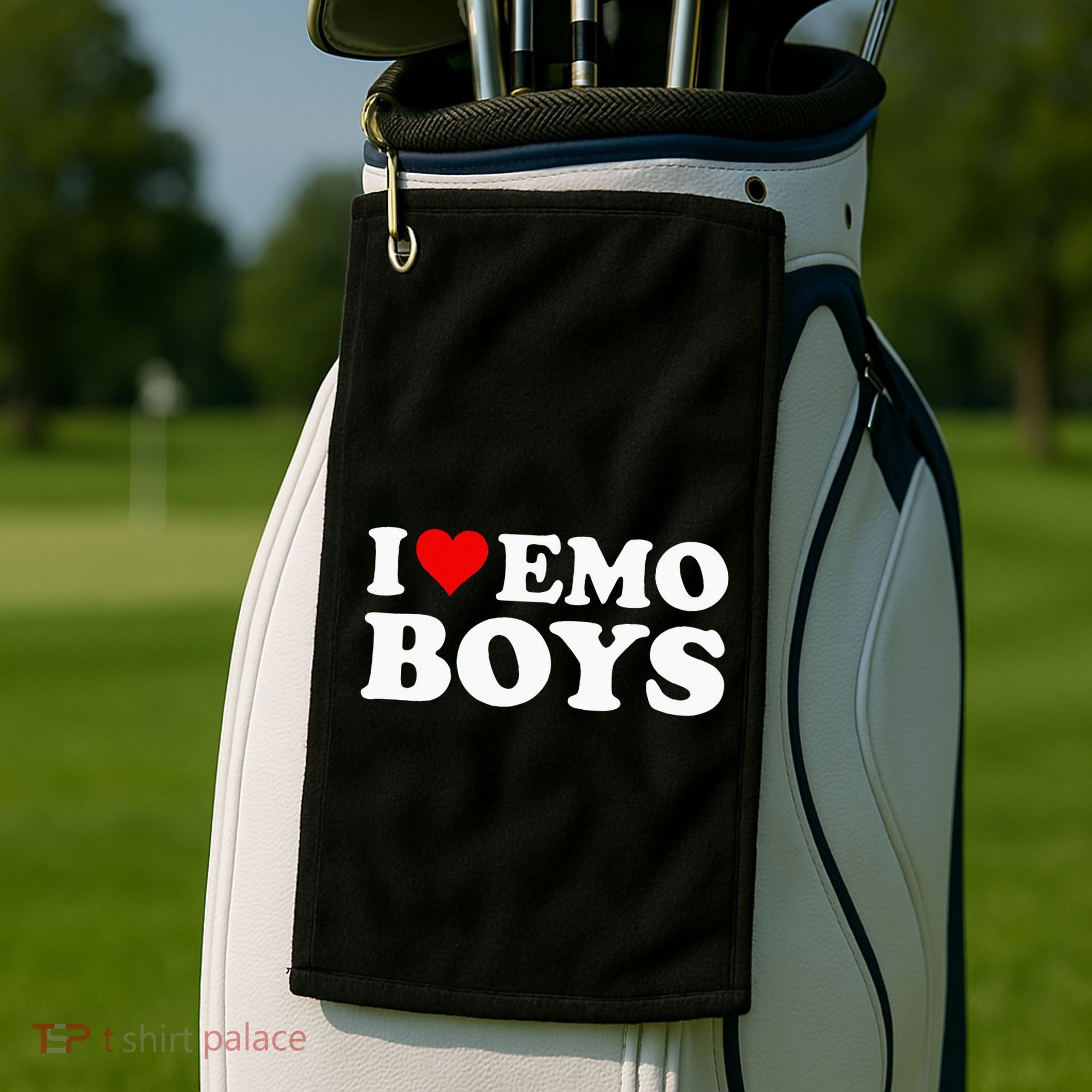 I Love Emo Golf Towel