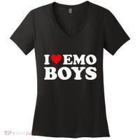 I Love Emo Women's V-Neck T-Shirt thumb 0