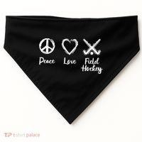 I Love Field Hockey Gift USA-Made Doggie Bandana thumb 0