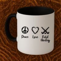 I Love Field Hockey Gift Coffee Mug thumb 2