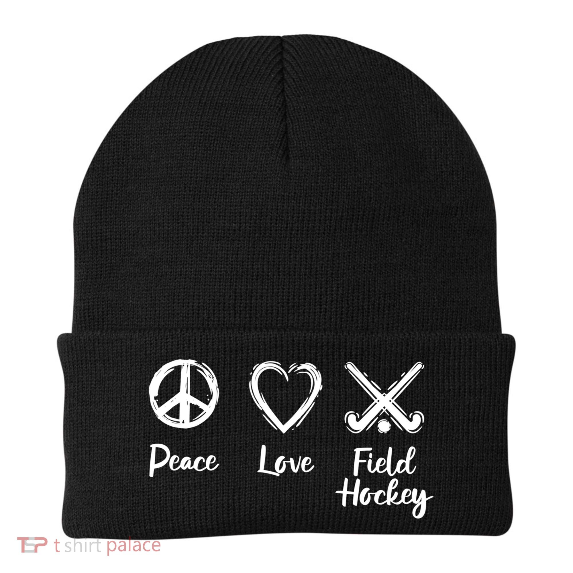 I Love Field Hockey Gift Beanie