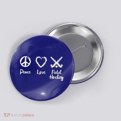 I Love Field Hockey Gift Button