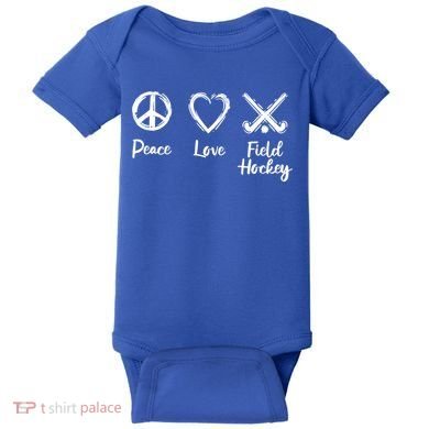 I Love Field Hockey Gift Baby Bodysuit