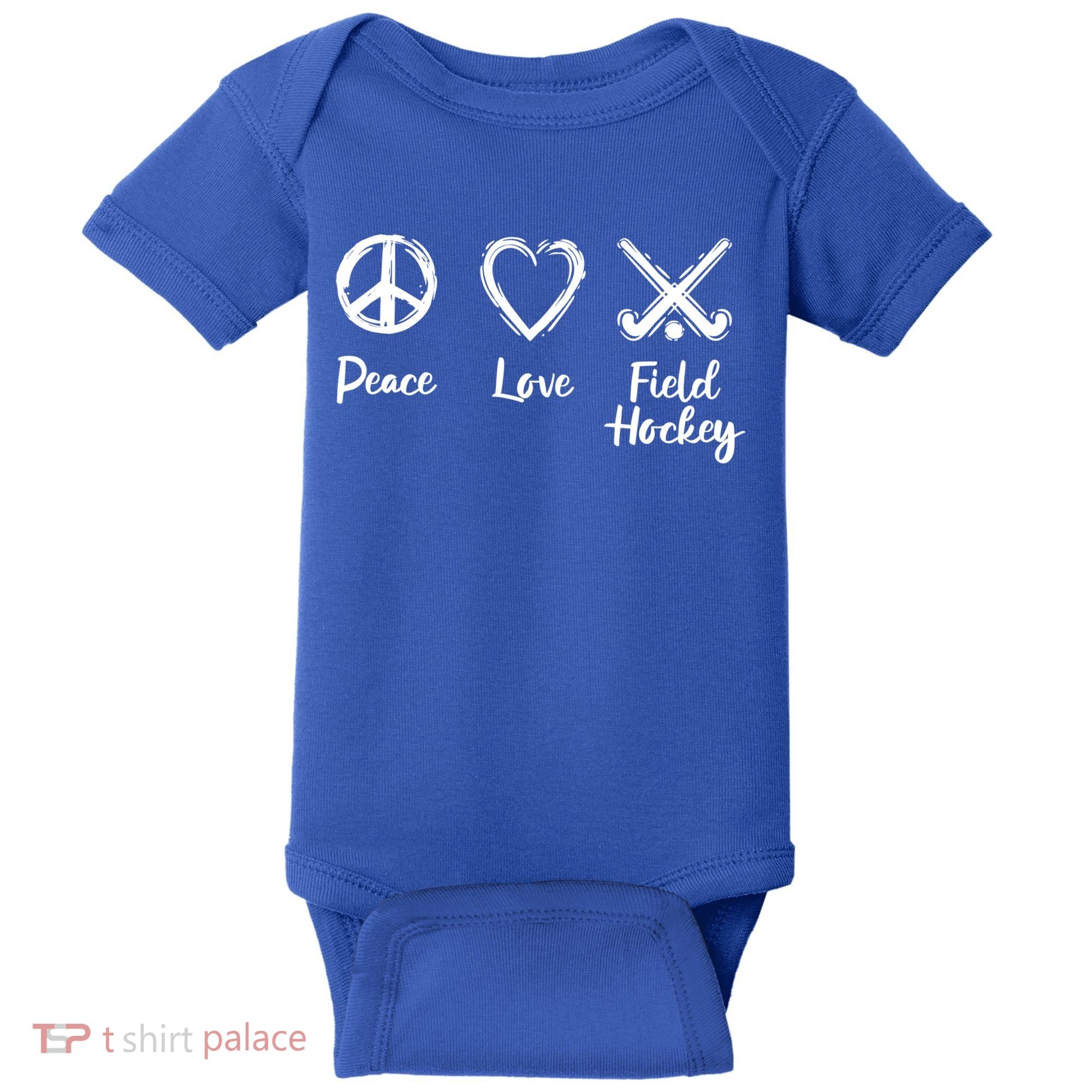 I Love Field Hockey Gift Baby Bodysuit